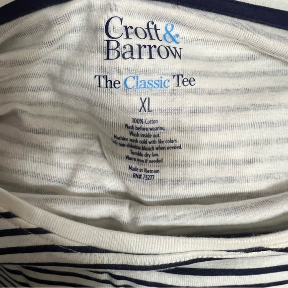 3/$25 💋 Croft & Barrow Women's Long Sleeve Striped Top Size XL - Picture 3 of 5